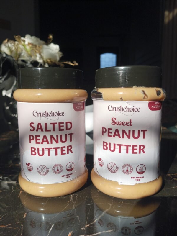 Salted & Sweet Peanut Butter DUO 500g each jar Nutricious & Delcious