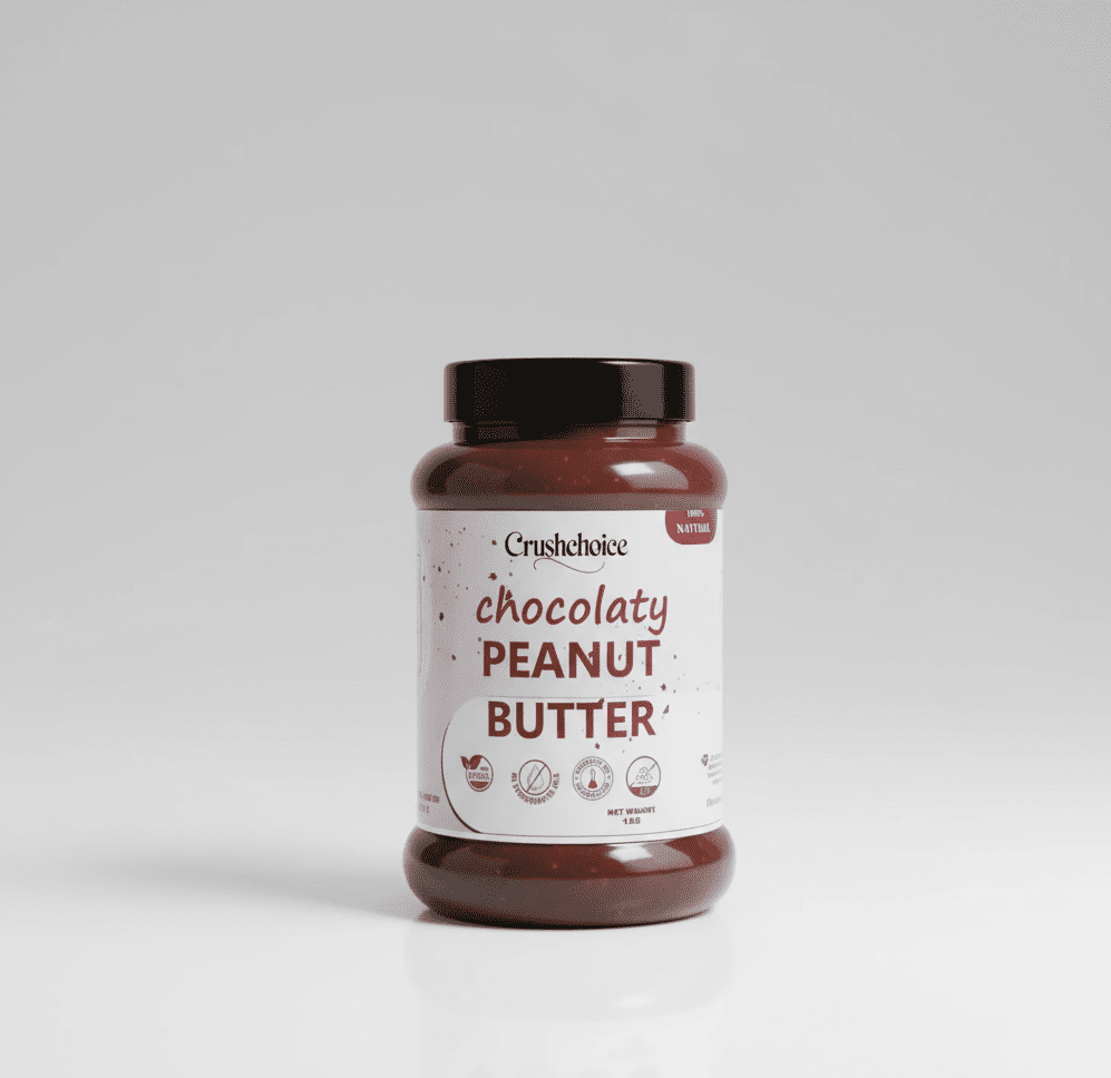 Chocolate Flavour Sweet Peanut Butter Nutricious Delights Pure & Organic 1 Kg Jar - Image 3